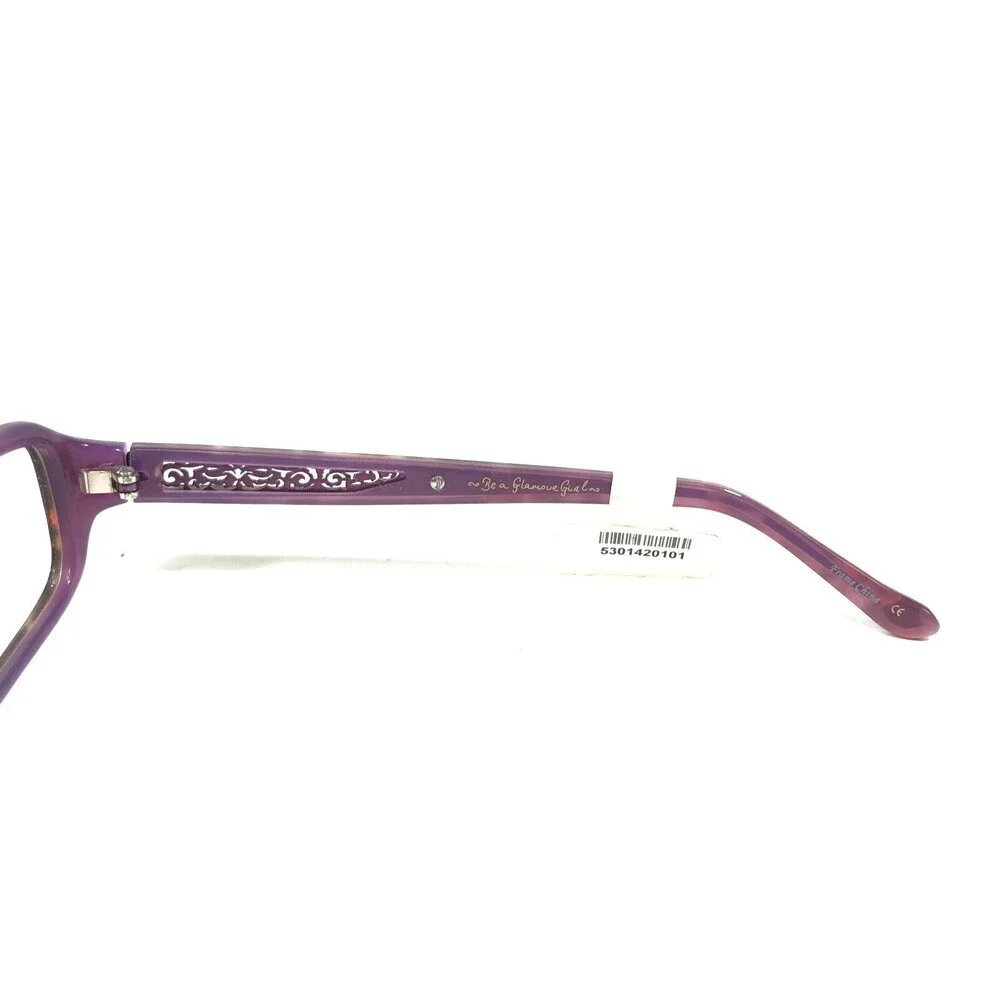 Lulu Guinness L835 TOR Eyeglasses Frames Purple Tortoise Rectangular 52-16-130